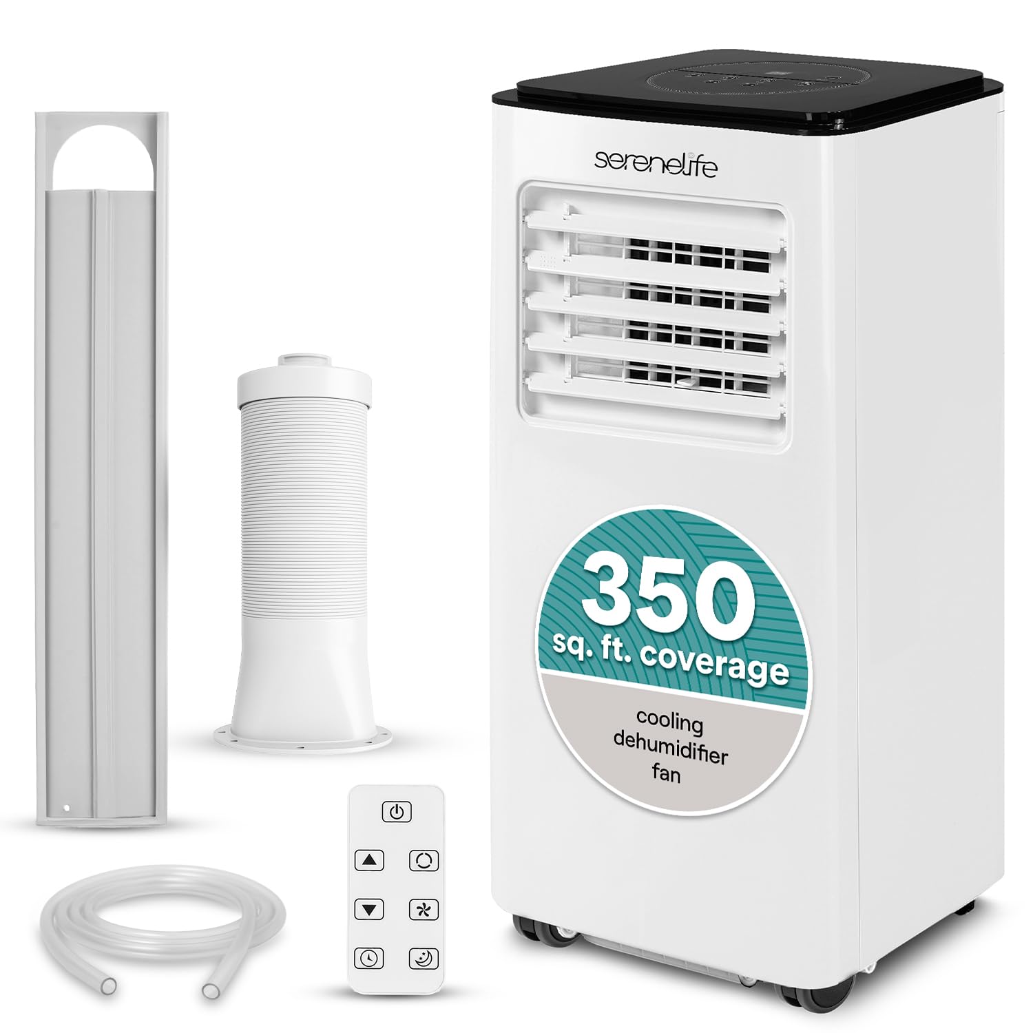 SereneLife 8000 BTU Portable Air Conditioner Compact 3-in-1 Portable AC for Room Up to 350 Sq Ft with