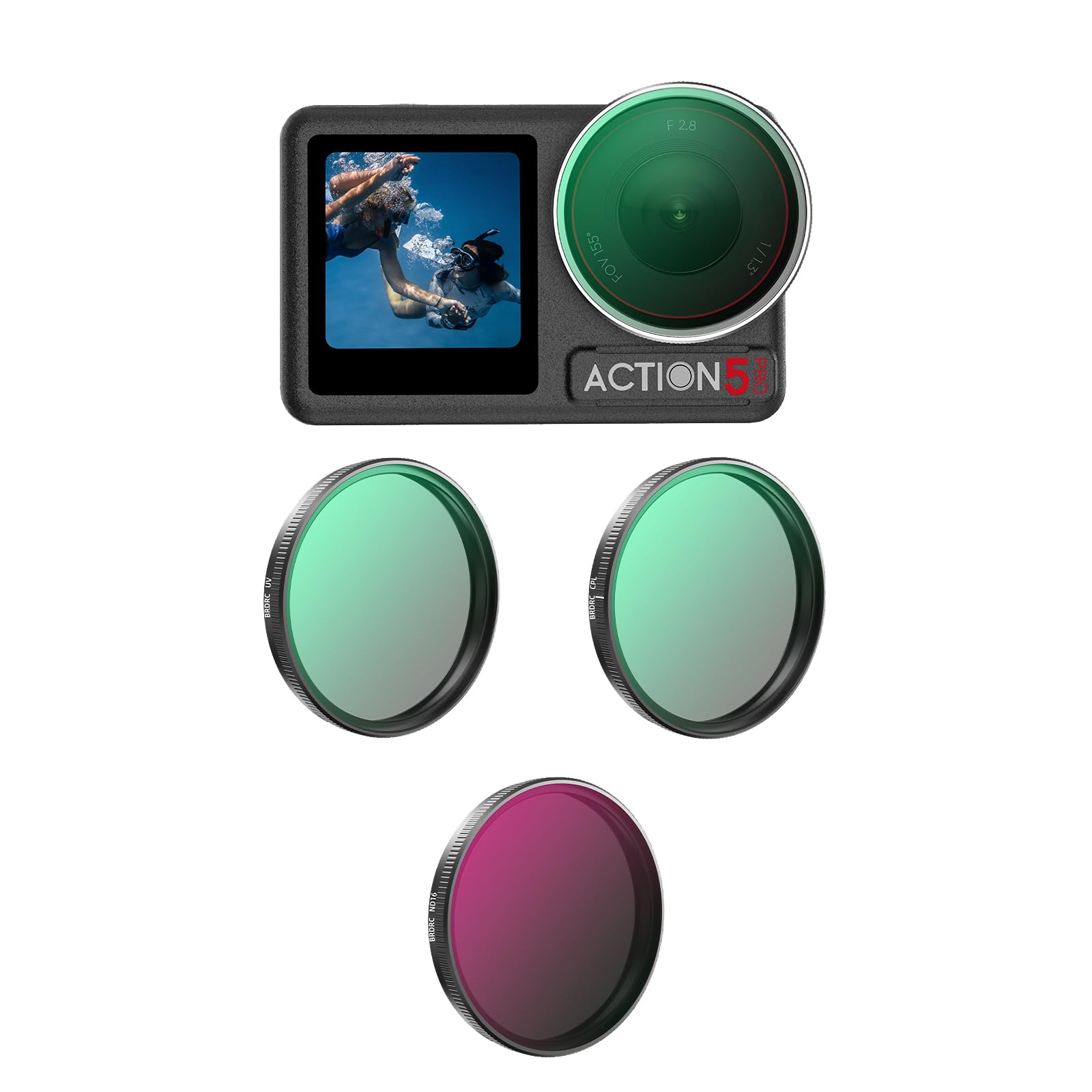 filtri per dji omo action 5 pro vetro hd imaging