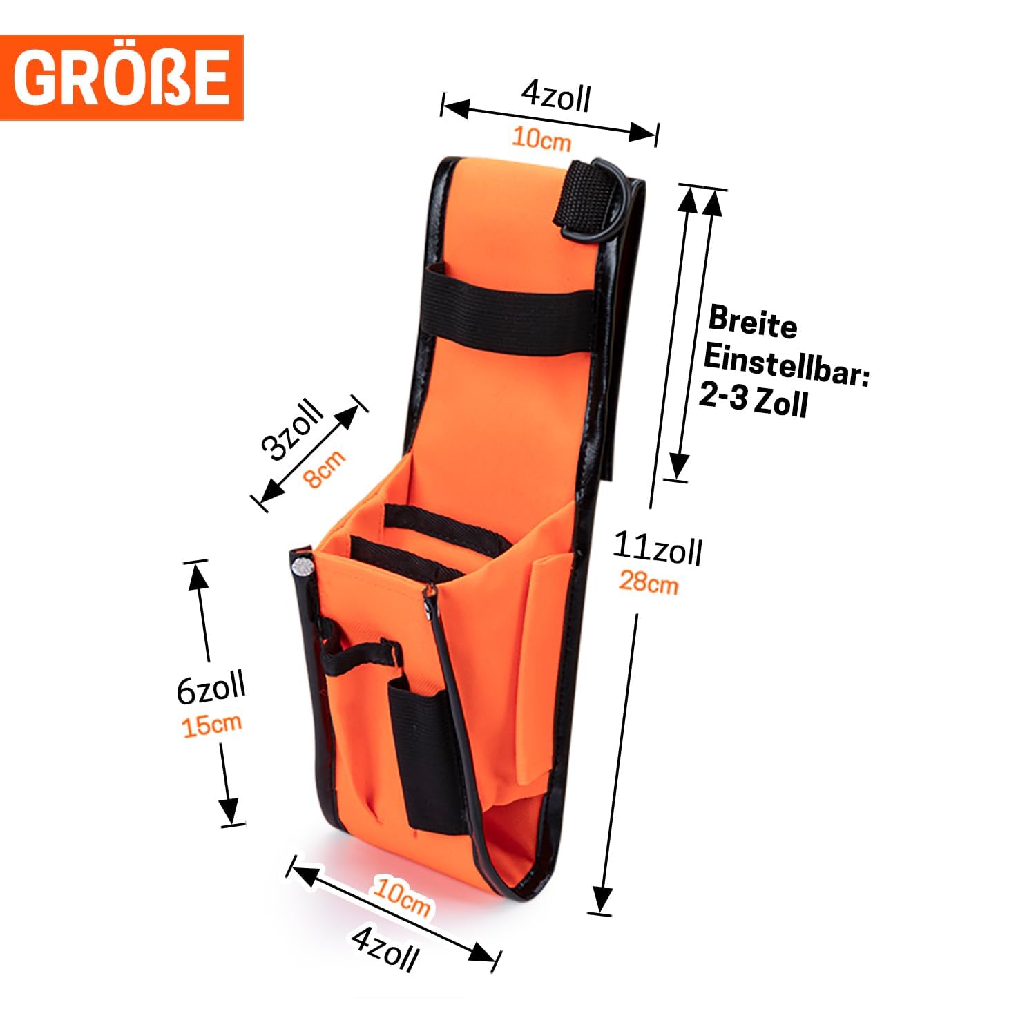 Sac de bûcheron réglable pour cales en aluminium et en plastique - Sac banane pour abattage d'arbres
