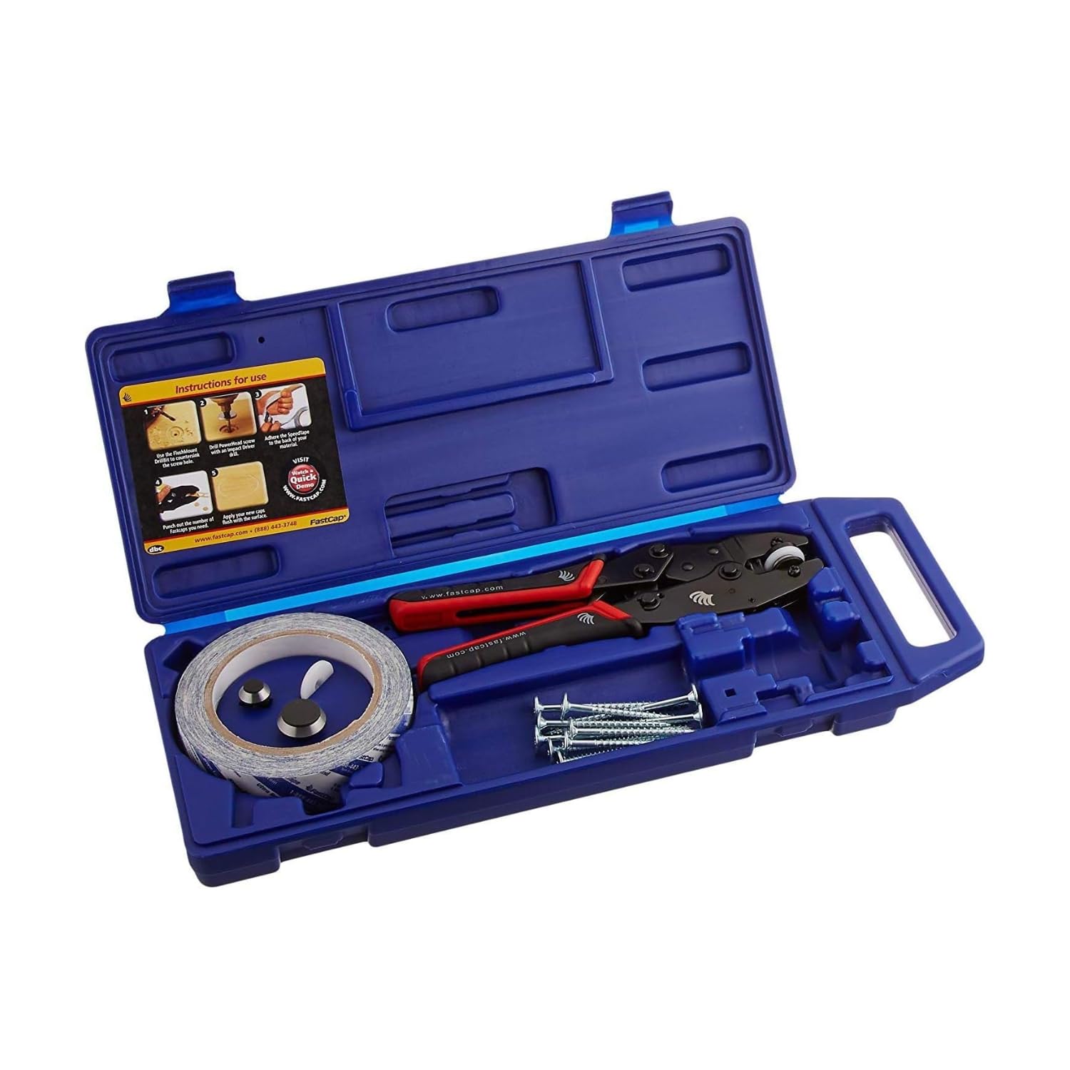 FastCap Custom Color Punch Kit Basic with Powerhead Screws, Hole Punch Tool and 1" x 50' SpeedTape - Perfect for Professional Contractors and Technicians - 80056