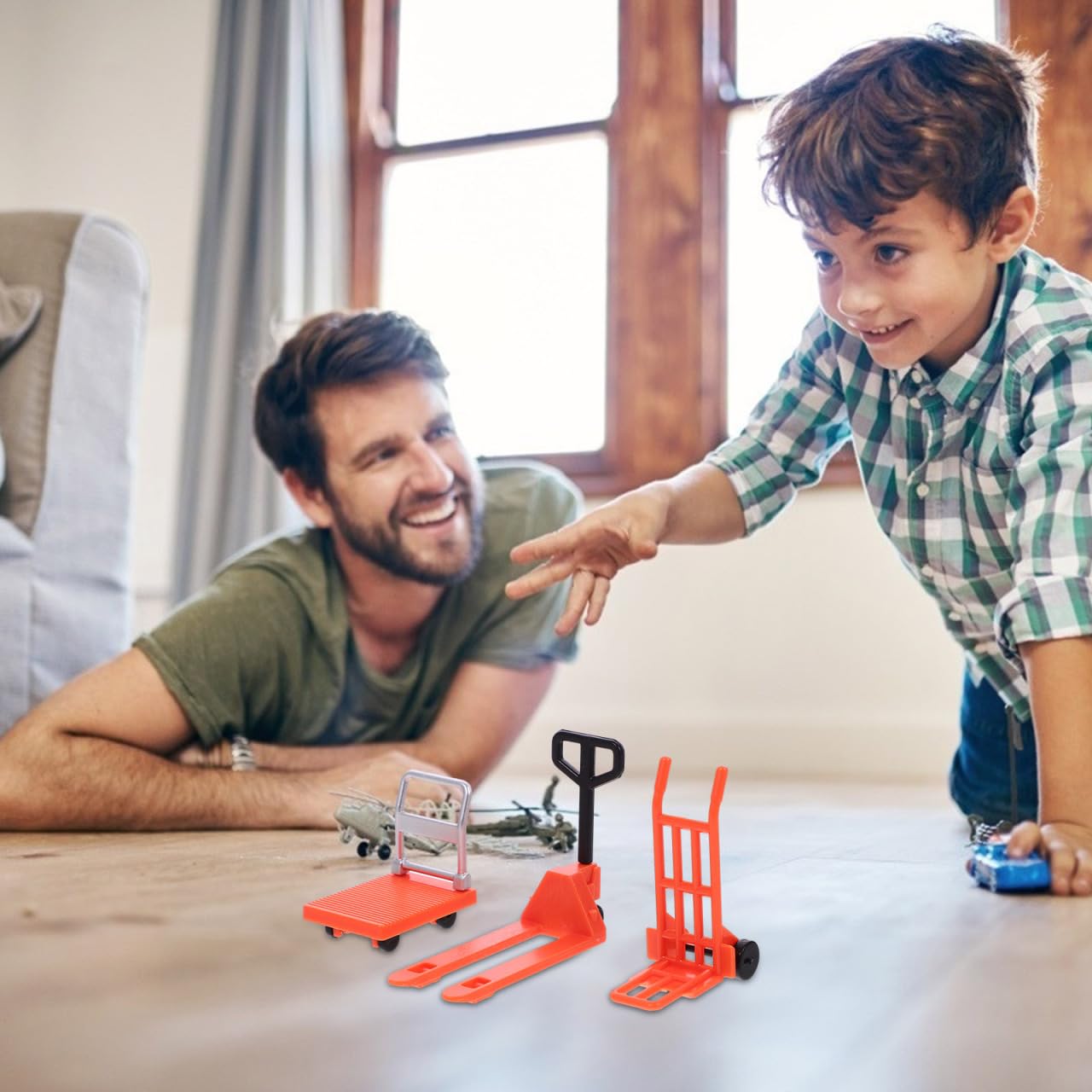Set De Mini Vehículos De Construcción – Carretilla Elevadora, Plataforma Y Transpaleta De Juguete, Realistas Y Educativos Para Niños, Regalo De Navidad