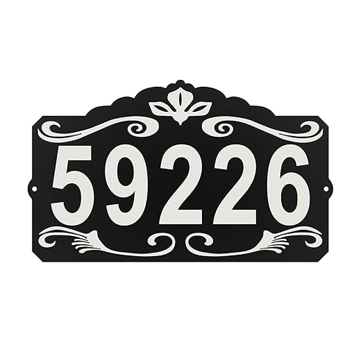 Alumabond Address Sign, house Number, Waterproof and Rustproof 8 x 13.4 Inch Address Plaque for Yard Mailbox Home Office Street