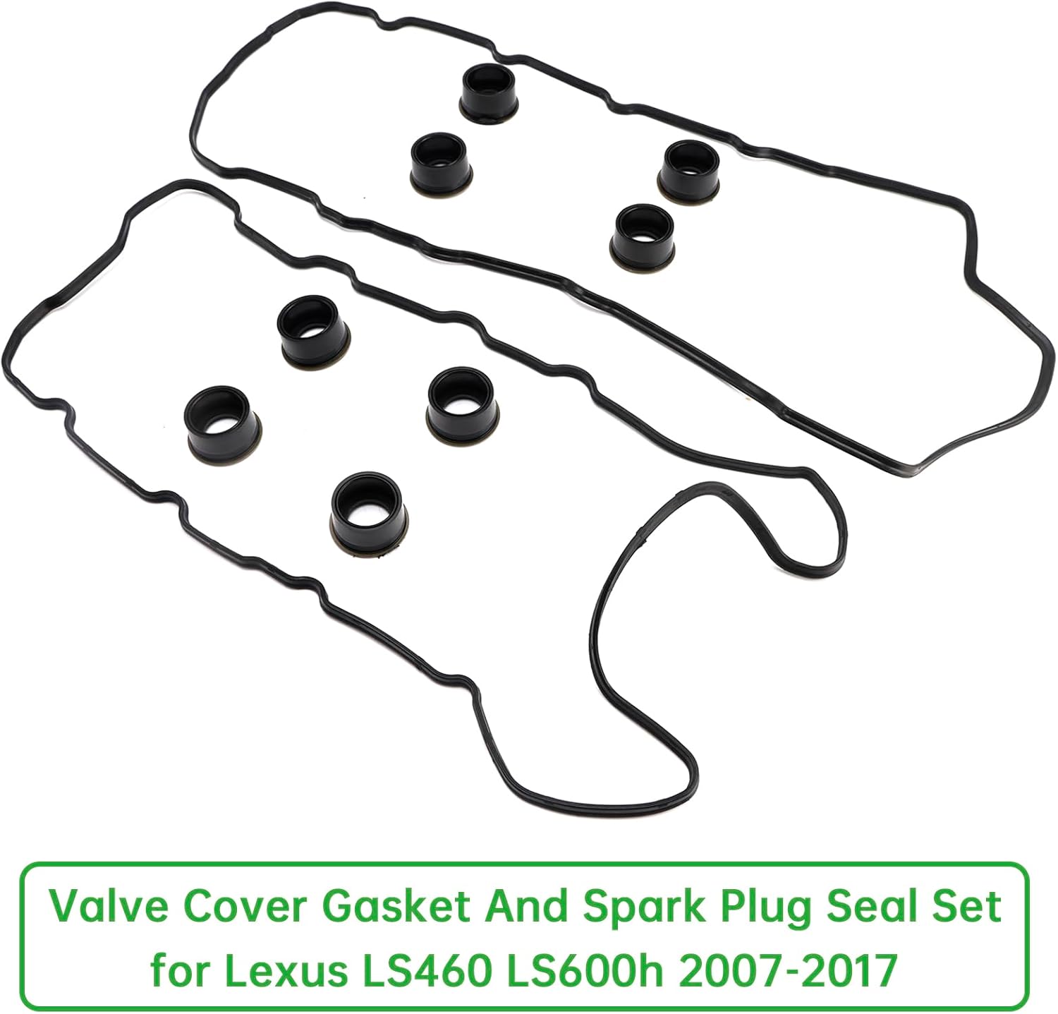 MAD HORNETS Valve Cover Gasket And Spark Plug Seal Set For Lexus LS460 LS600h 2007-2017