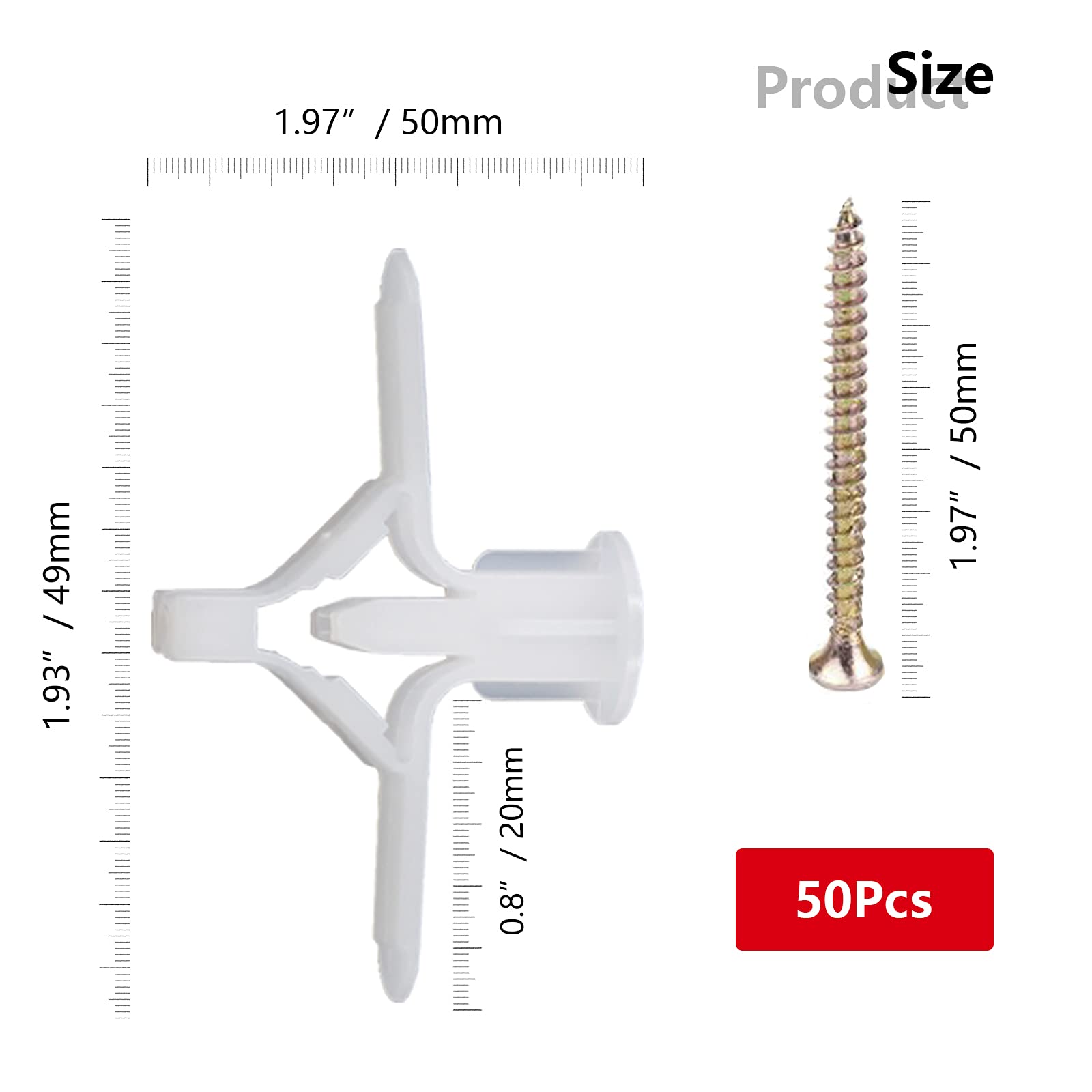 Wall Anchor 420 Pcs Self Drilling Drys Kit - Zinc Plated Steel Expansion  Anchors With Screws, No Drilling Required Self Drilling Anchor Screws For  Hollow Walls