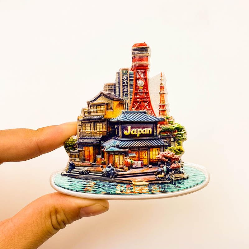 Imán decorativo Miniatura Ciudad de Japón hecho a mano miniatura 1