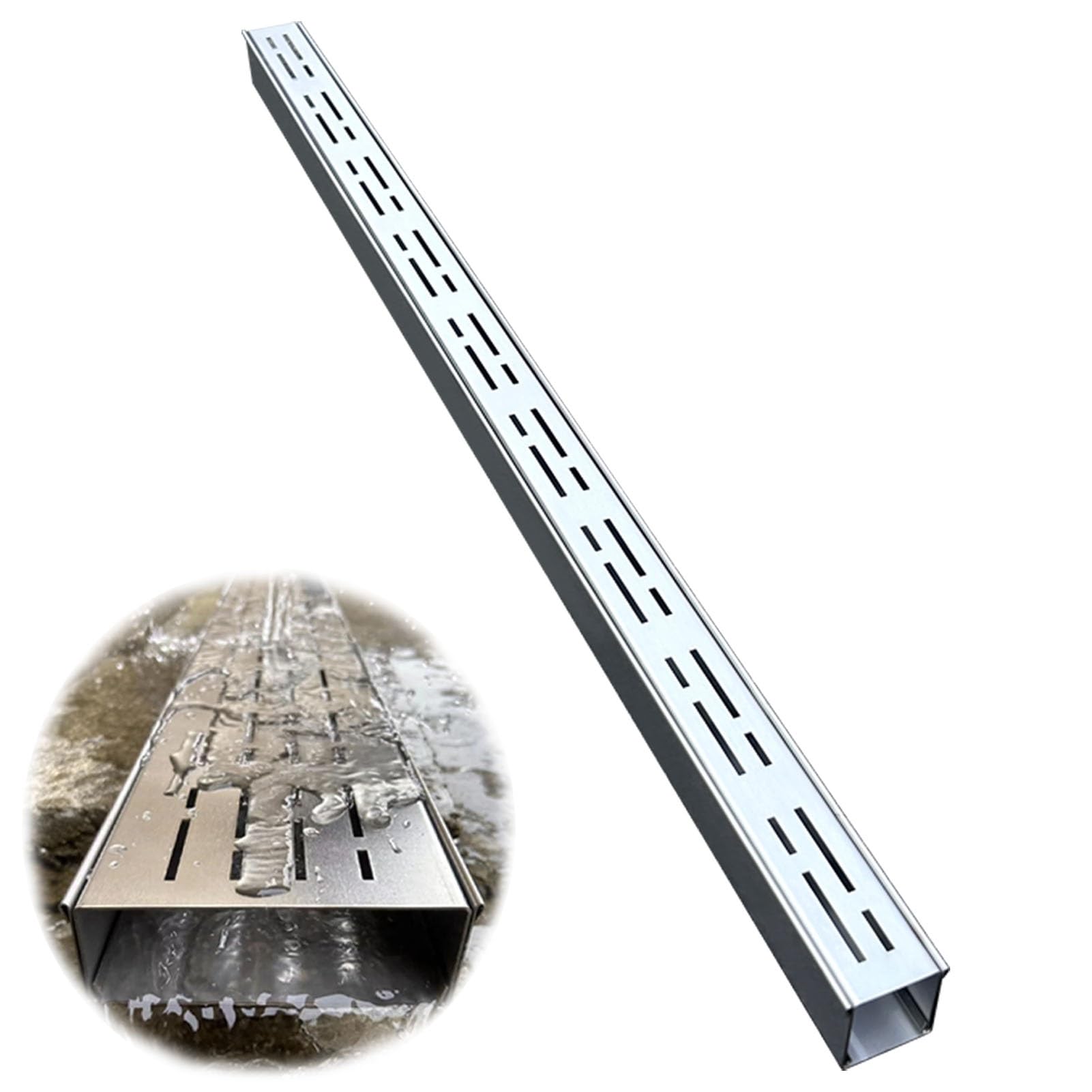 Grille de caniveau en acier inoxydable 304 pour une évacuation élégante de terrasse et cour
