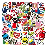 Loahayeii Cool Brand Skateboard Stickers Pack 100PCS Waterproof Skate Stickers for Water Bottle Laptop Luggage Motorcycle, Skateboarding Stickers Decals for Teens Boys Adults