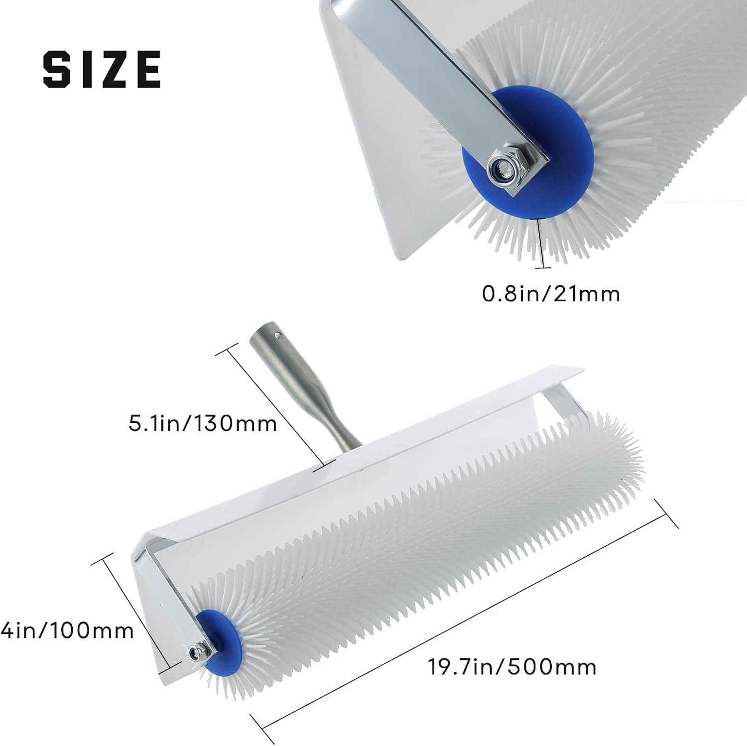 ATPEAM Spike Roller - 19"x1" Spiked Screeding Compound Paint Roller for Smoothing and Levelling Floors
