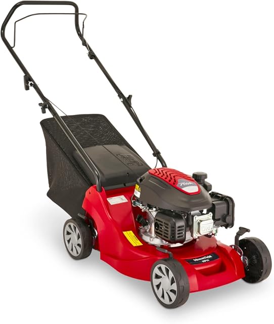 Mountfield HP41 Petrol Lawnmower, Hand-propelled, 39cm cutting width, 123cc ST120 Autochoke petrol engine, Up to 250m², Includes 40L grass collector