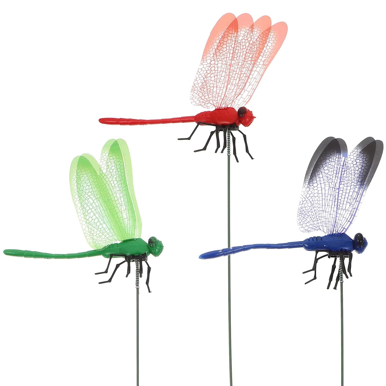3/6 Pcs Realistic Dragonfly Clip Deterrent - Durable Garden Decorations for Outdoor Spaces(3pcs)