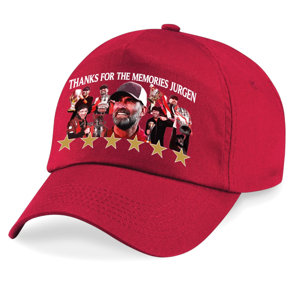 Partisan Unisex Red Liverpool Klopp Cap - Thanks For The Memories Jurgen - Adult One-Size Fits All (Cotton, )