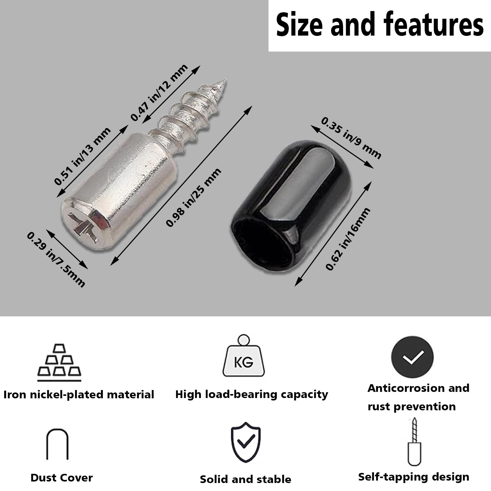 WUMUZAI 40pcs Cabinet Shelf Pegs with Non-Slip Sleeve - Image 2