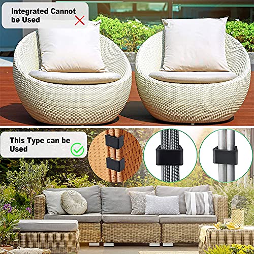Abnaok Gartenmöbel Verbinder 12 Stück, Möbel Clips Starke Verbinder Gartenmöbel, Lounge Set Clips für Rattan-Möbeln und… – Bild 5