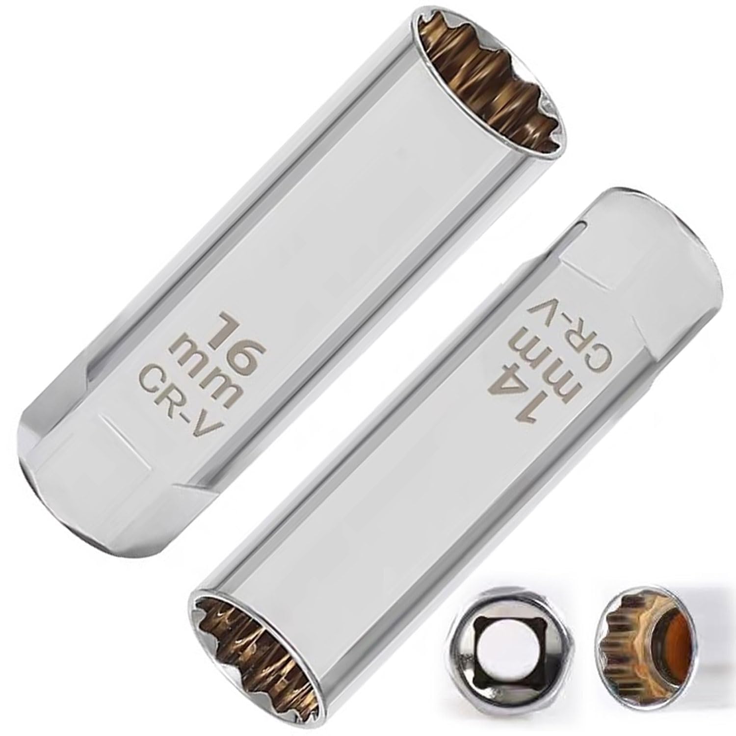 プラグレンチ 磁気ジ ジョイントユニバーサルソケット 2個セット (14mm +…