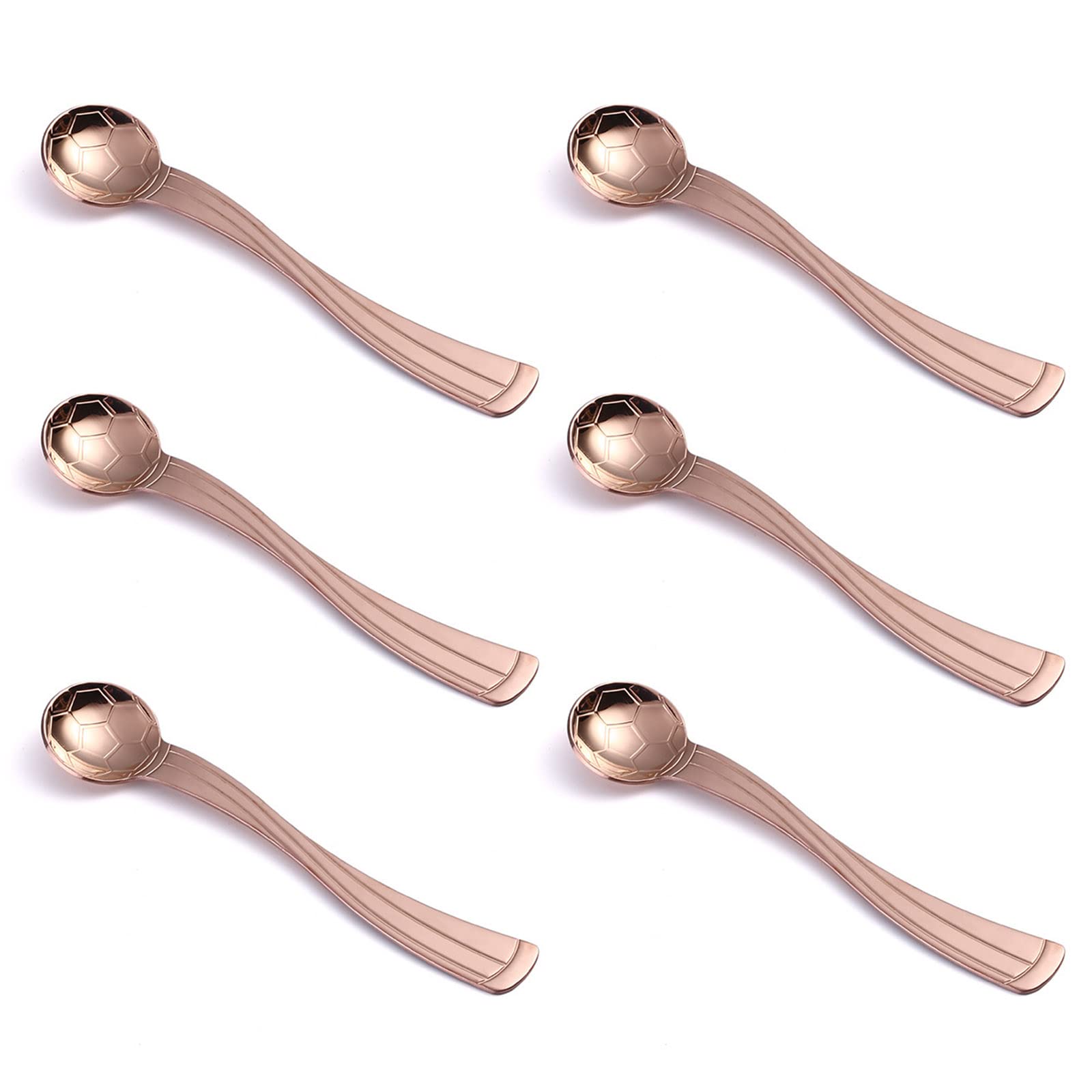 Elnwnnkc 6 Pcs Espresso Spoons Stainless Steel Dessert Scoop Long Handle Tea Coffee Stirring Spoons for Dessert Milkshake Ice Tea Coffee Spoon Set