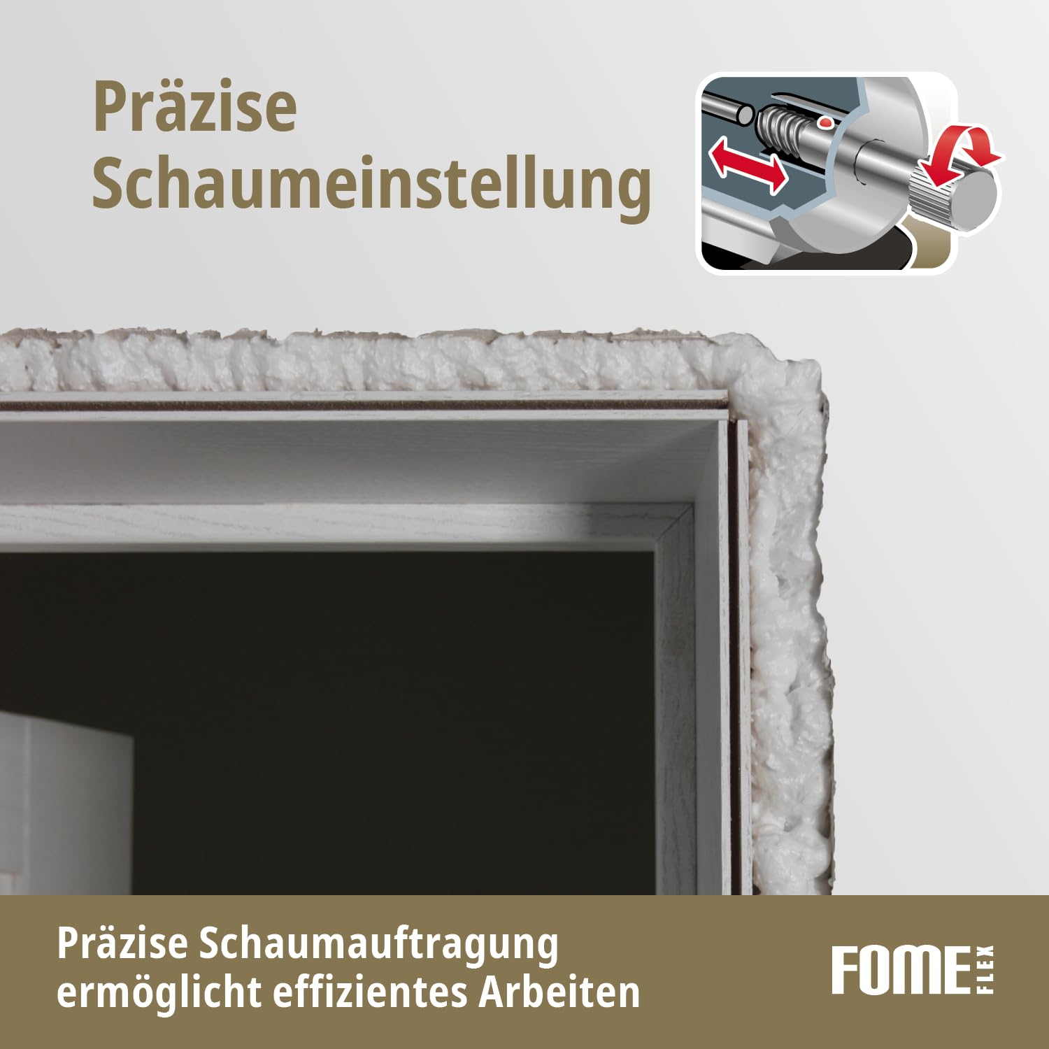 Schaumpistole - Teflonbeschichtete Bauschaum Präzisionspistole - Kein Verstopfen, Leichte Reinigung Dichtungs- & Bauschaumpistole für PU Schaum & Montageschaum - Profi & Heimwerkerwerkzeug FomeFlex