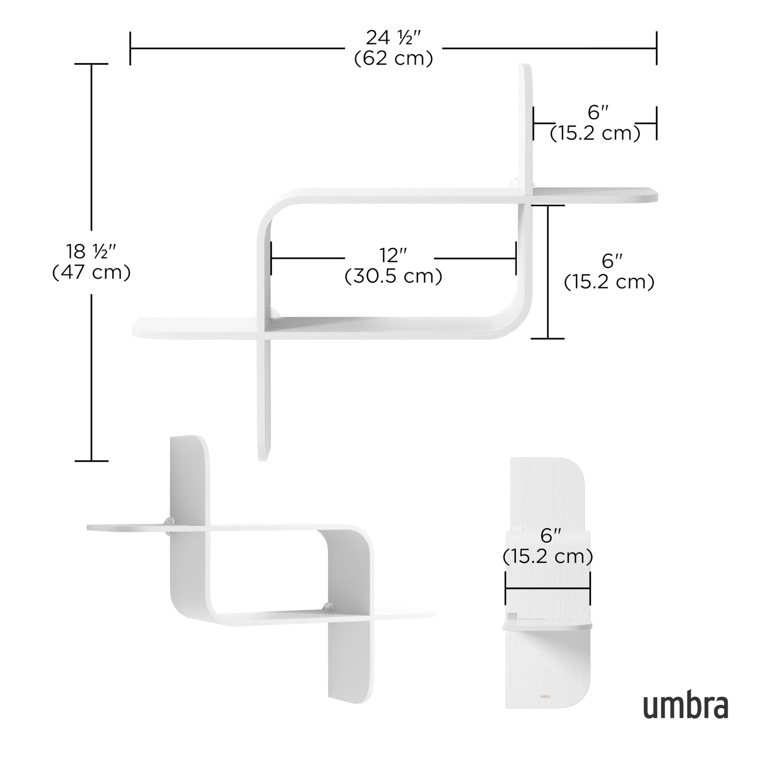 Umbra Montage – Étagère murale, Blanc