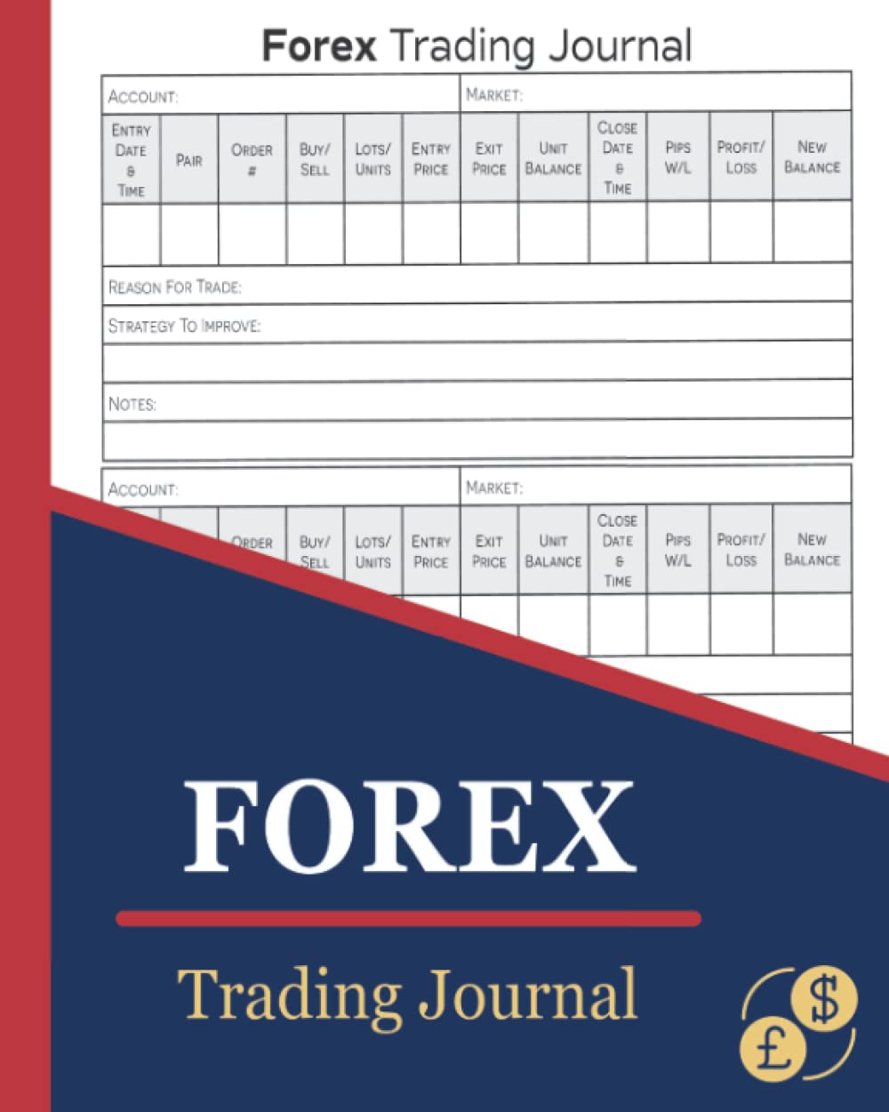 Independently published Forex Trading Journal: Foreign Exchange Trading Log Book To Record Investments & Improve Strategies