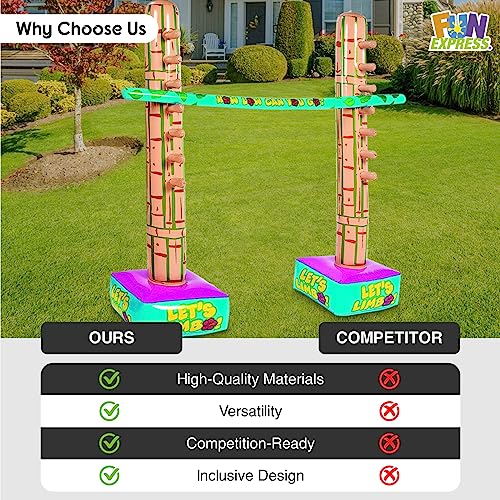 image for Fun Express Limbo Game, 5 Feet Tall, How Low Can You Go Vinyl Limbo Ou