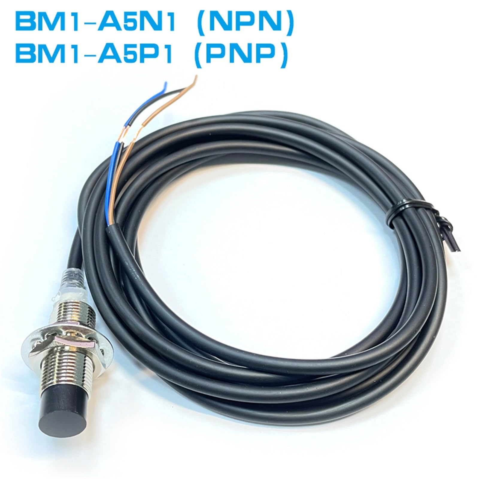 M12 przełącznik zbliżeniowy, indukcyjna indukcja metalowa, 12-24 VDC, NPN, PNP, NO(BM1-A5N1-A)