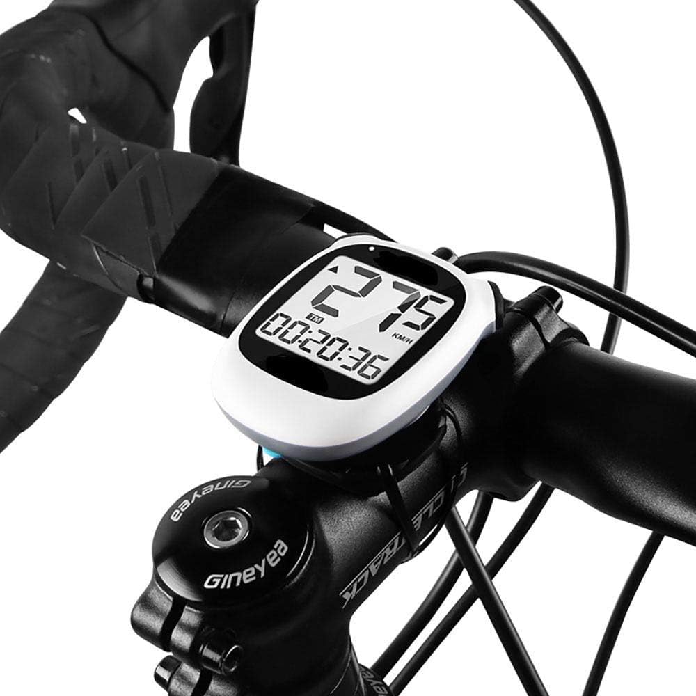 WDX- Ciclocomputer GPS con Batteria Ricaricabile Tachimetro Retroilluminazione Impermeabile Dati dettagliati Forniture Professionali for Biciclette Misurazione della velocità (Color : White)
