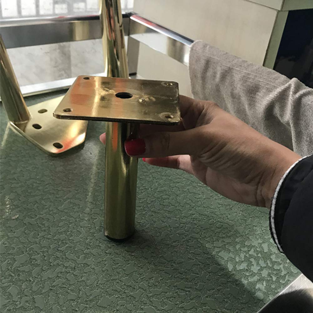 Gambe per mobili, piedini di ricambio per supporto divano in metallo, supporto per tavolino da caffè per mobile TV in acciaio inossidabile, rotondo ispessito fai-da-te con viti, accessori hardware (18