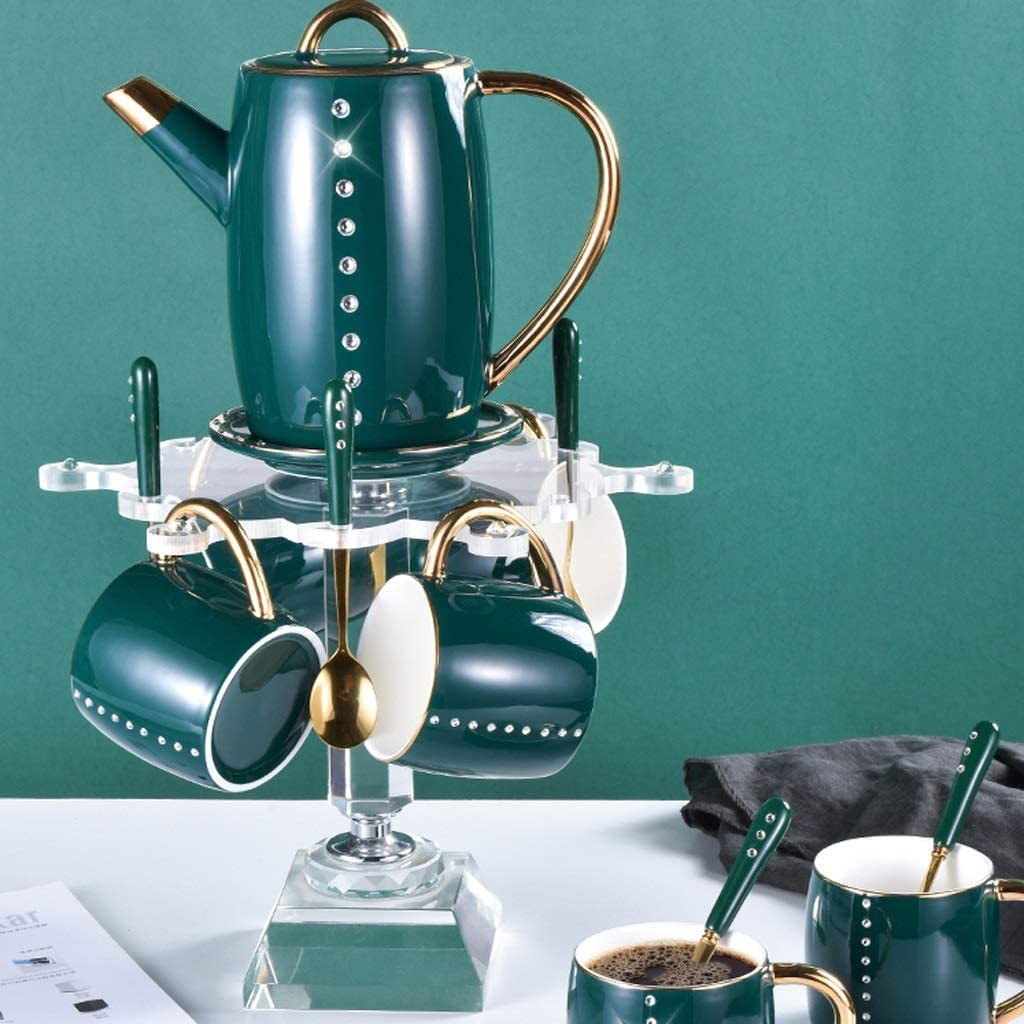 Zestaw Filiżanek Do Herbaty Kawy 8 Sztuka Europejski Ceramiczny Zestaw Do Herbaty Zestaw Do Kawy Porcelanowy Zestaw Do Herbaty Z Kryształowym Uchwytem Zestaw Filiżanek Do Kawy Phnom Penh Zestaw Filiża