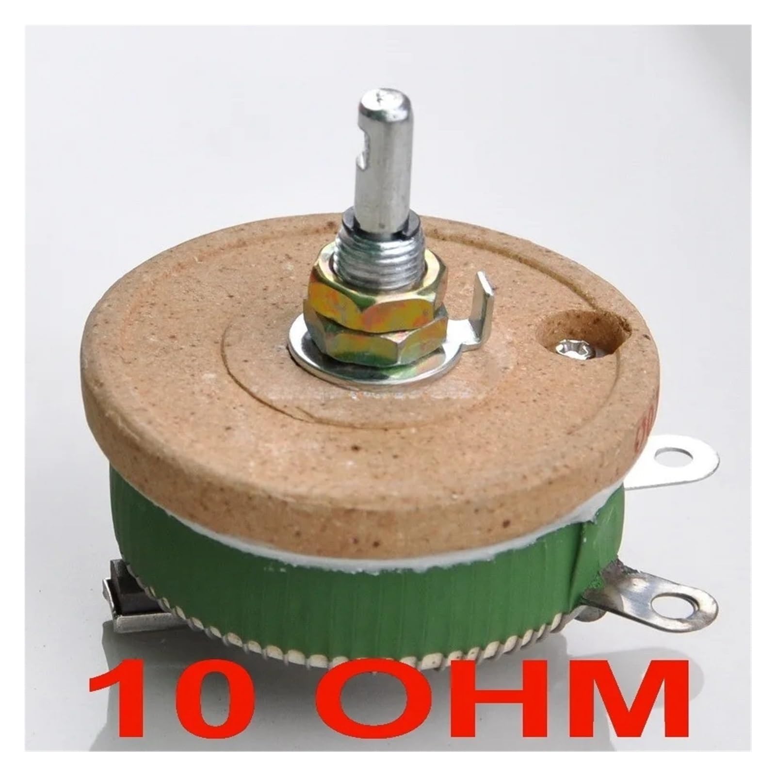 MUHM Potenziometro a Filo Avvolto ad Alta Potenza da 50 W 10 Ohm, reostato, Resistenza variabile, 50 Watt.