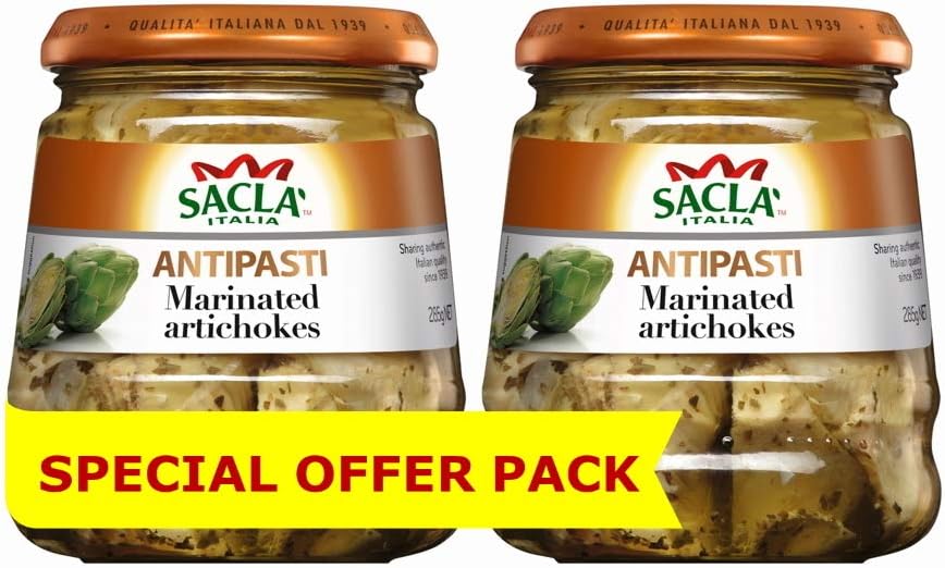 Sacla Italian Antipasti Artichokes 285 gms (Pack of 2)