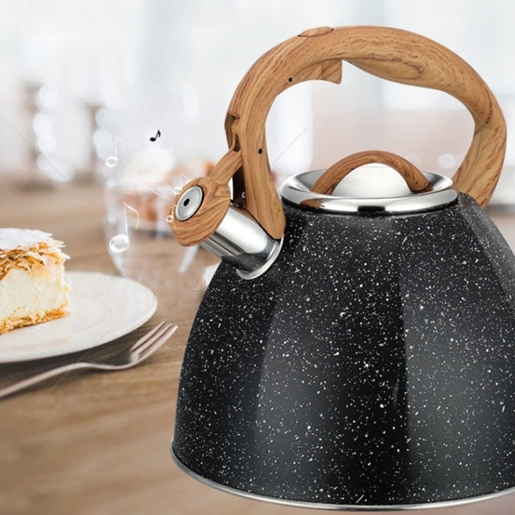 Kettle stovetop Whistle Kettle Stainless Steel with Handle Teakettle Large Capacity Home Induction Cooker Gas Stove Tea Pots 3.7 Litre Efficient