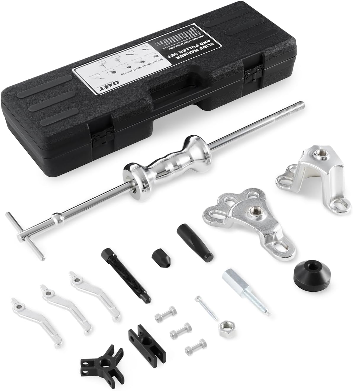 Slide Hammer, 9-Way Internal/External Slide Hammer Puller Set - Pulls Hubs, Rear Wheel Axle Shafts, Bearings, Bushings, Seals, Retainers