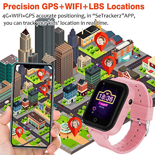ele ELEOPTION 4G Kids Smart Watches, IP67 Waterproof Watch4