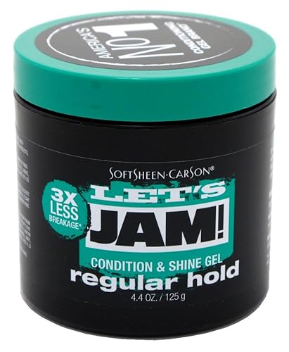 Miniatura 1 de Lets Jam Condition & Shine Gel Regular Hold - Tarro de 4.4 onzas (4.4 fl oz) (paquete de 2)