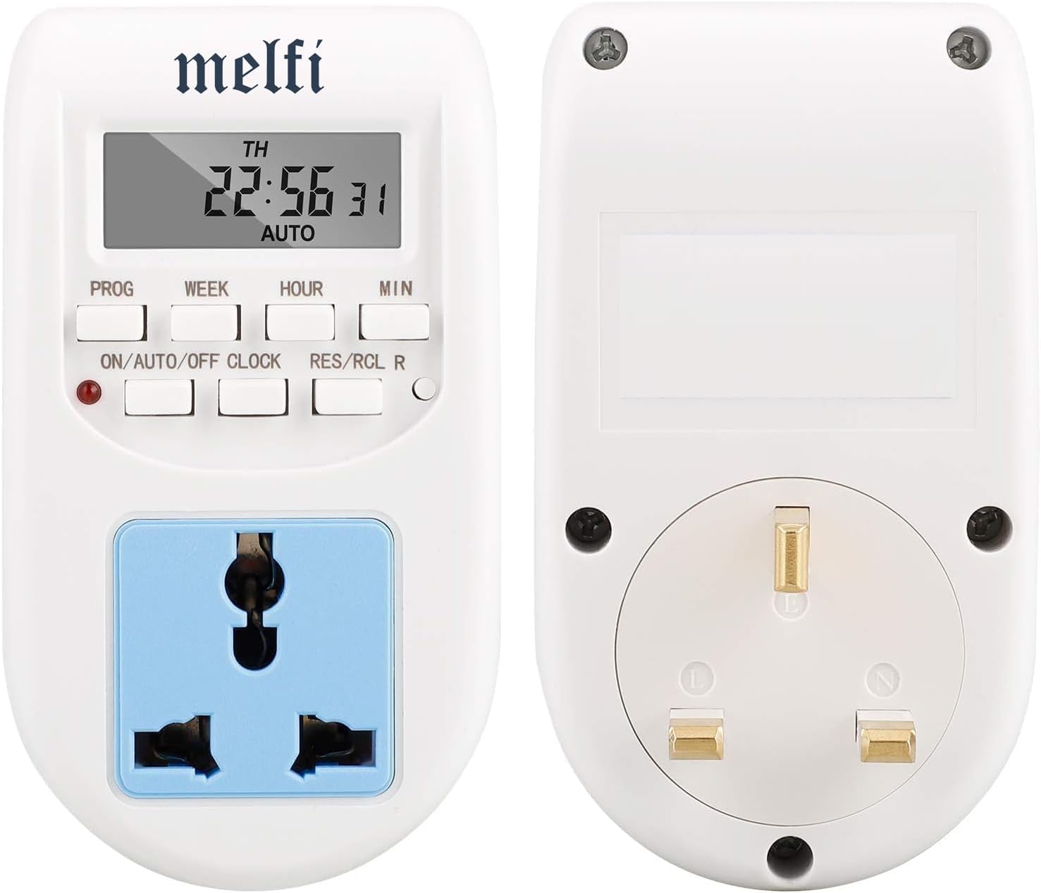 Melfi™ Multi Functional Timer AC 220V-240V 10A Socket Timing Outlet Switch UK Plug with LED Indicator