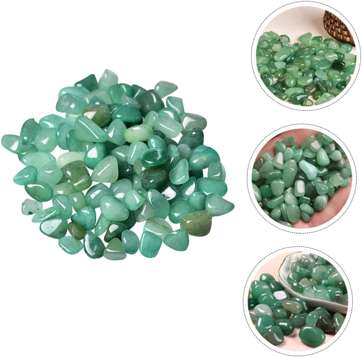 Natural Aesthetic Aquarium Gravel and Garden Decorative Stones, 7-9mm Natural Dendritic Agate Pebbles 2lb, Terrarium Rocks for Fish Tank Landscaping and Aquatic Pet Decor