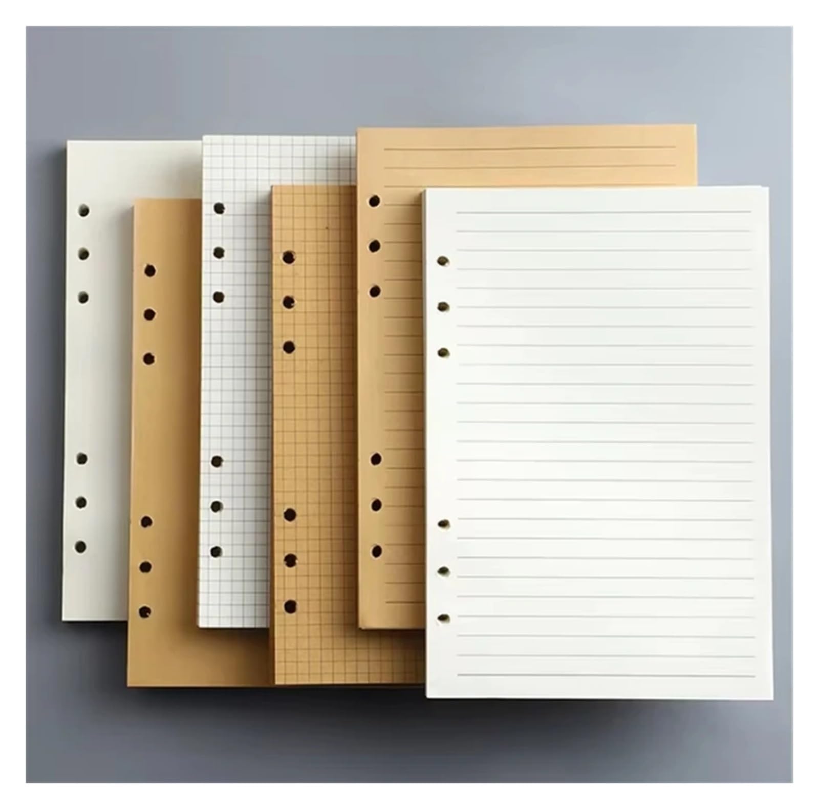 Spirale Notizblock A5 A6 A7 Loseblatt-Notizbuch, Nachfüll-Spiralbinder, Innenseitenlinie, leeres Bastelgitter im Inneren, Papier, Schreibwaren for Büro, Schule, Schüler(A6 line)