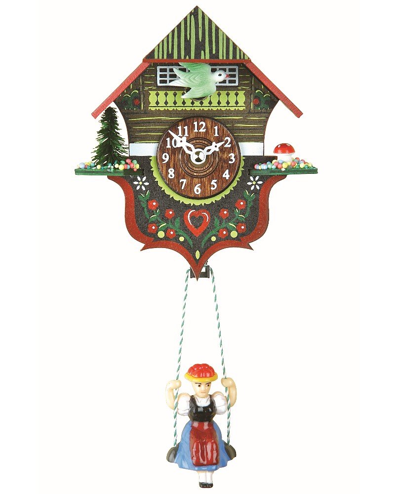 Trenkle Kuckulino Pendulette en Miniature de la Forêt Noire avec Mouvement Quartz et Chant du Coucou TU 2049 SQ