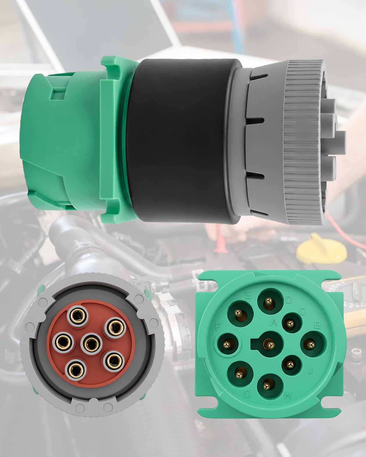 Amazon.com: J1939 9 Pin Female to J1708 6 Pin Male OBD2 Adapter