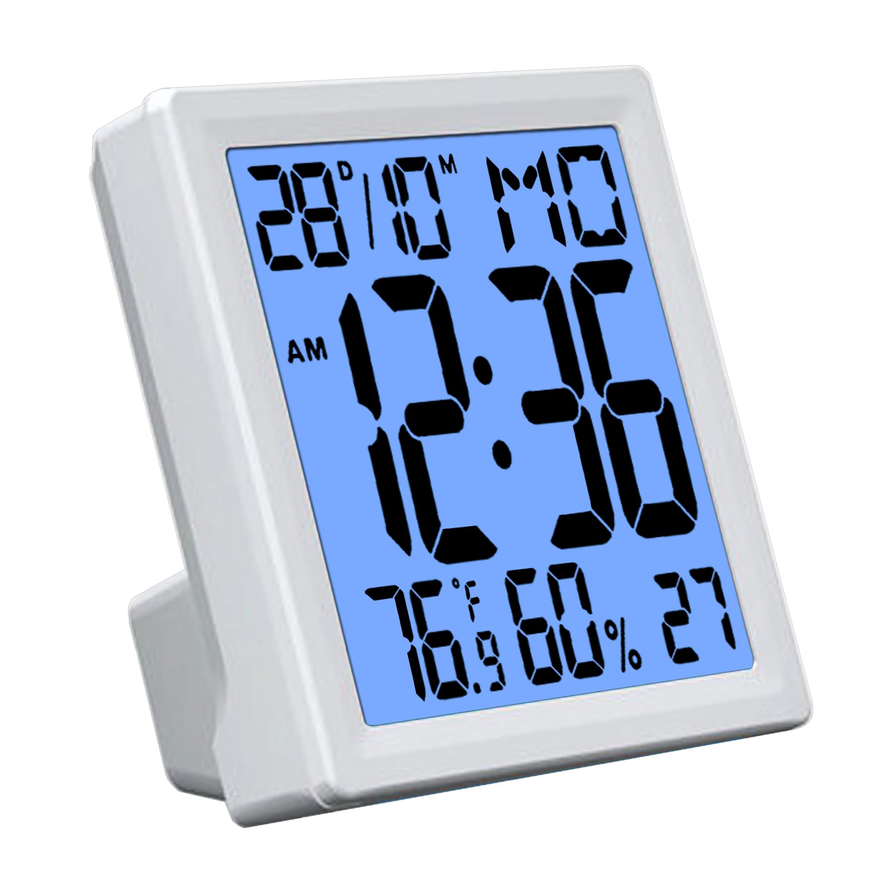 Timloon Digital Small Alarm Clock for Bedside, Big Numbers Display with Backlight, Alarm, Temperature and Humidity, 12/24H, Snooze,?/? Switching