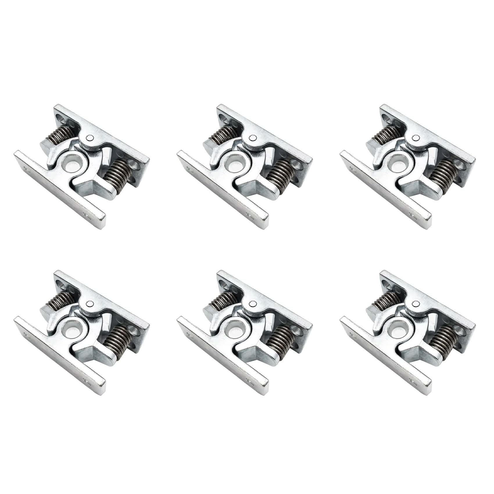 Jnchdghwa As Shown 6Pcs Spring Loaded Door Easy Lock Stop Catch Release Clamp Double Roller Catch (Mp-4)
