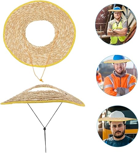 Miniatura 6 de STOBOK 2 viseras de cortina para casco para hombre, sombreros de verano para hombre, gorras de verano para hombre, sombrero para el sol, sombrero