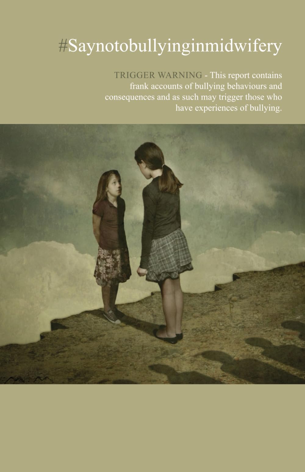 #Saynotobullyinginmidwifery: TRIGGER WARNING - This report contains frank accounts of bullying behaviours and consequences and as such may trigger those who have experiences of bullying.