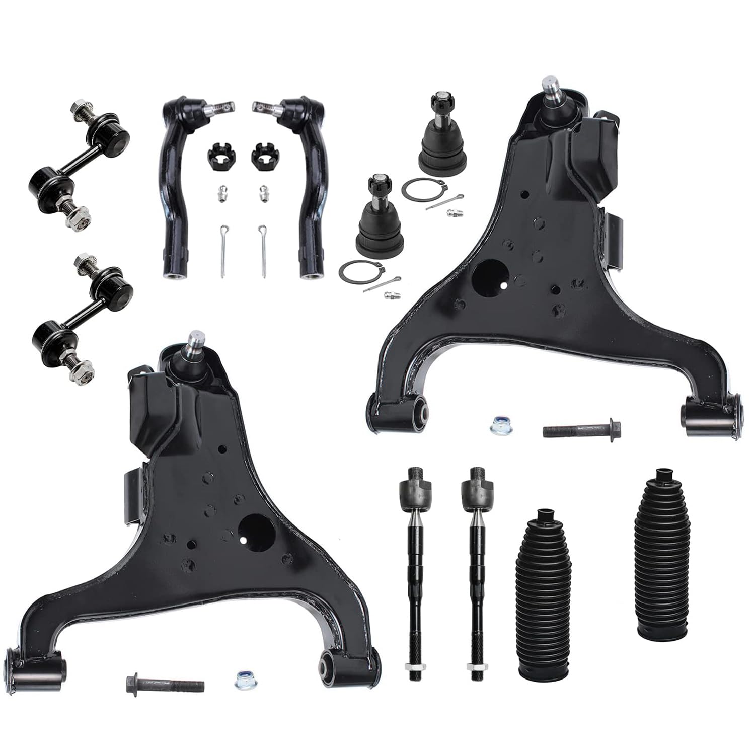 Detroit Axle - 12pc Front End Suspension Kit for 2004-2010 Infiniti QX56