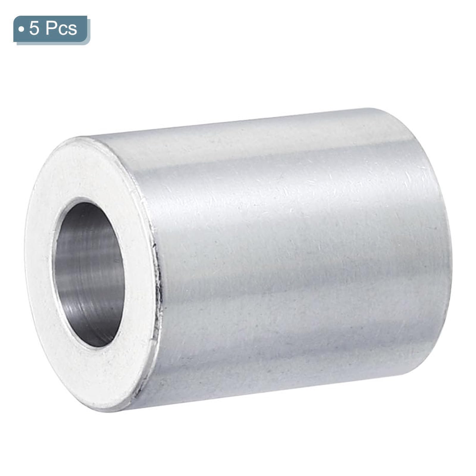 TOP-VIGOR 5Pcs M10 Aluminum Spacer, 10.5mm ID x 20mm OD x 25mm Length Metal Spacer - Image 3