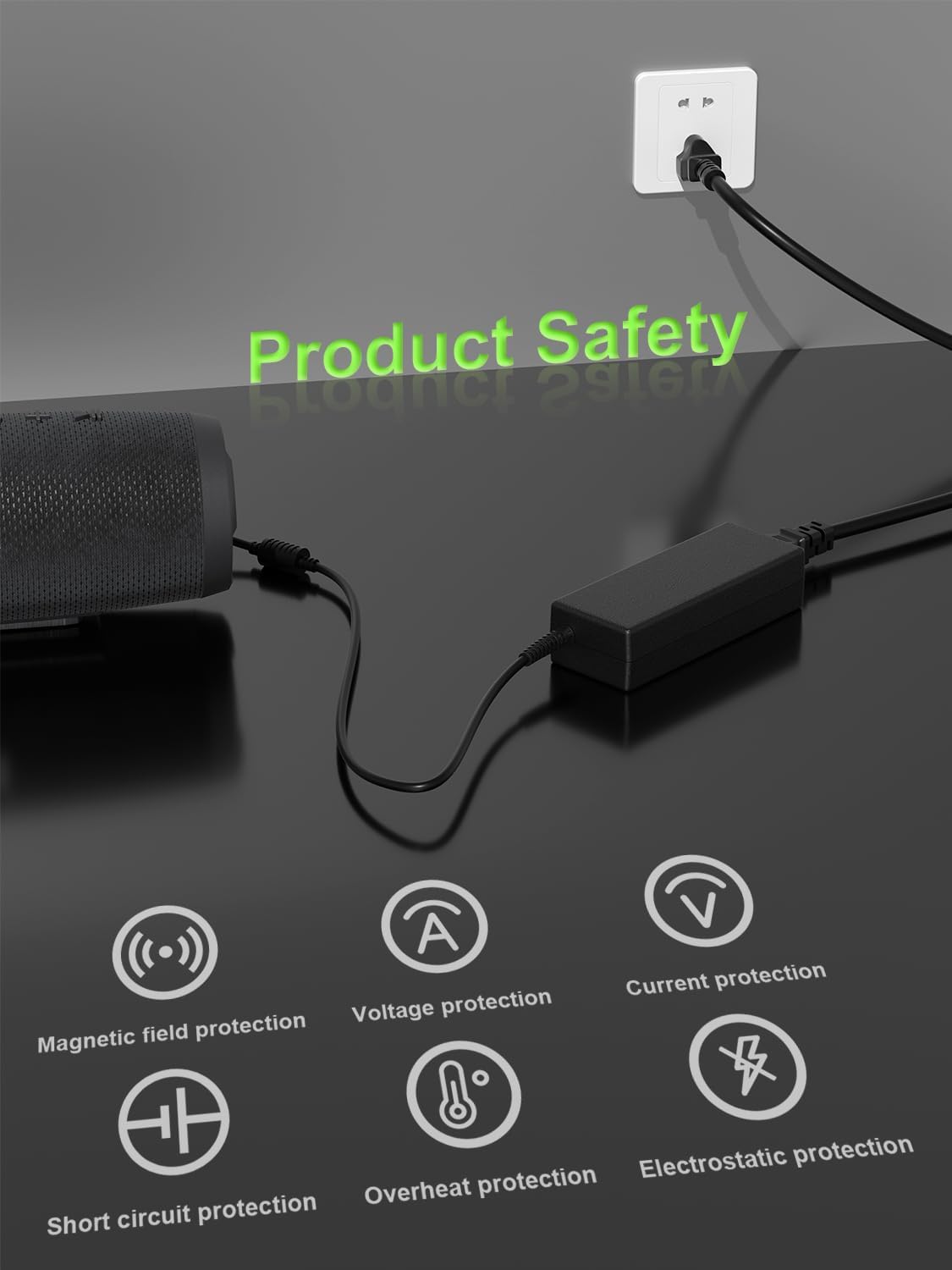 Charger Compatible with Jbl-Xtreme 2/1 Boombox/Extreme 1 2 3 Harman Kardon Onyx Studio 1 2 3 4 5 6 7 8 IV III II I, Go+ Play 4 3 2 1 Wireless Bluetooth Speaker Adapter Cord - Image 7