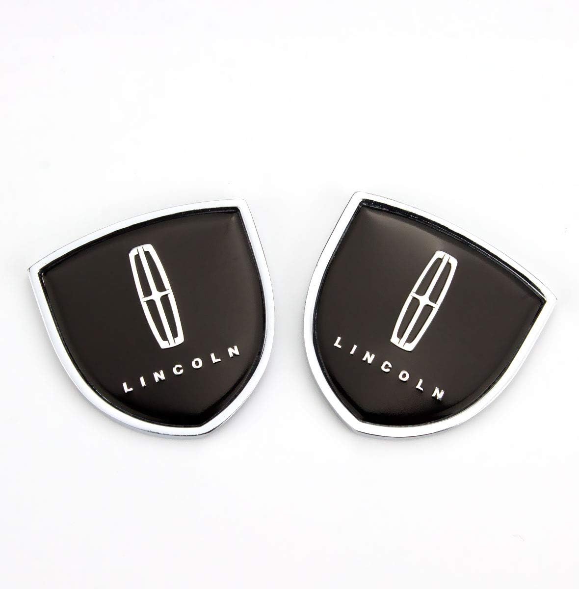 Ycsm 2 Pcs Metal Decorative Logo Shield Badge Sticker for Lincoln Car