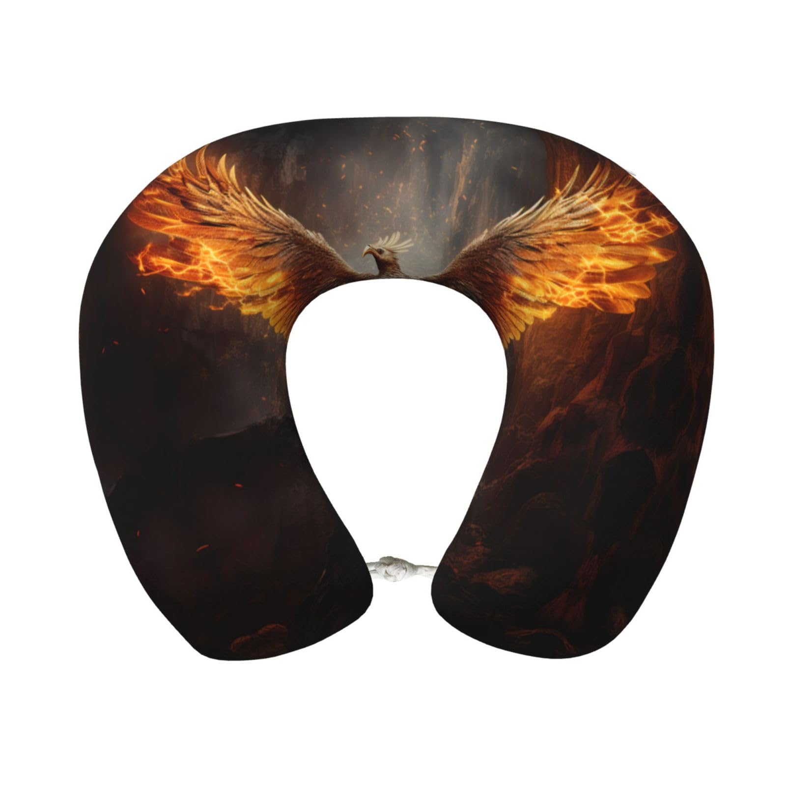 peiyeety Phoenix Print Custom U-Shaped Pillow,Memory Foam Cervical Neck Travel Pillow,for Home,Camping,Travelling