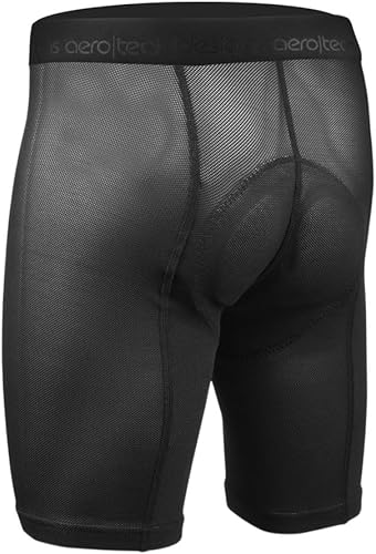 Vista 2 de AERO TECH DESIGNS Pantalones cortos Elite Liner para hombre Ropa interior acolchada de gel de larga distancia Fabricado en Estados Unidos