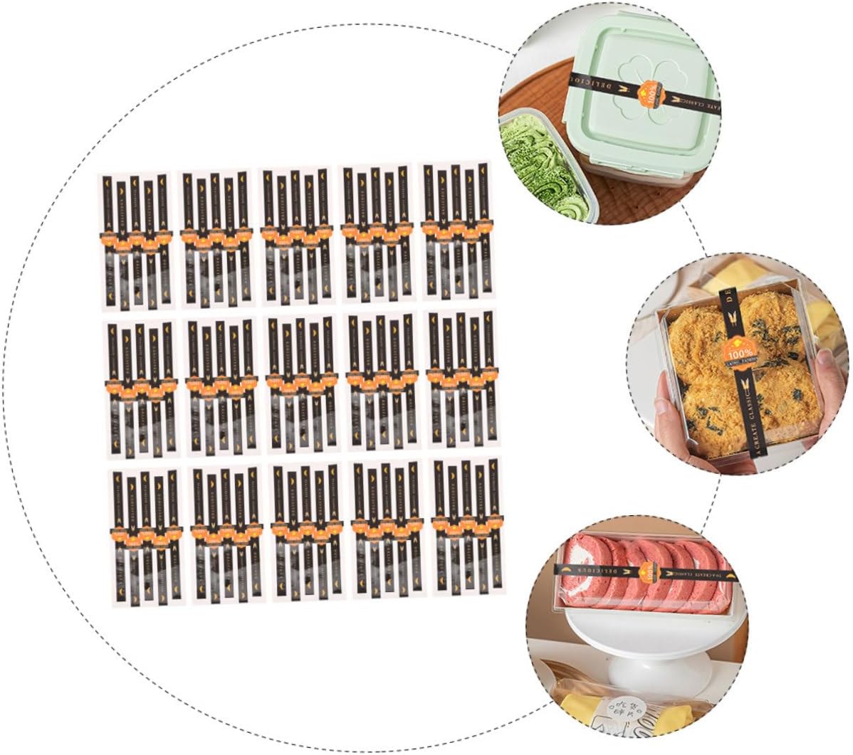 GANAZONO 500 pcs Stickers The Office Baking Foods Bag sealers self-Adhesive Sticker Cookie Packaging Bags Cake Decorating Sticker Decals Decorative Label Seal Labels