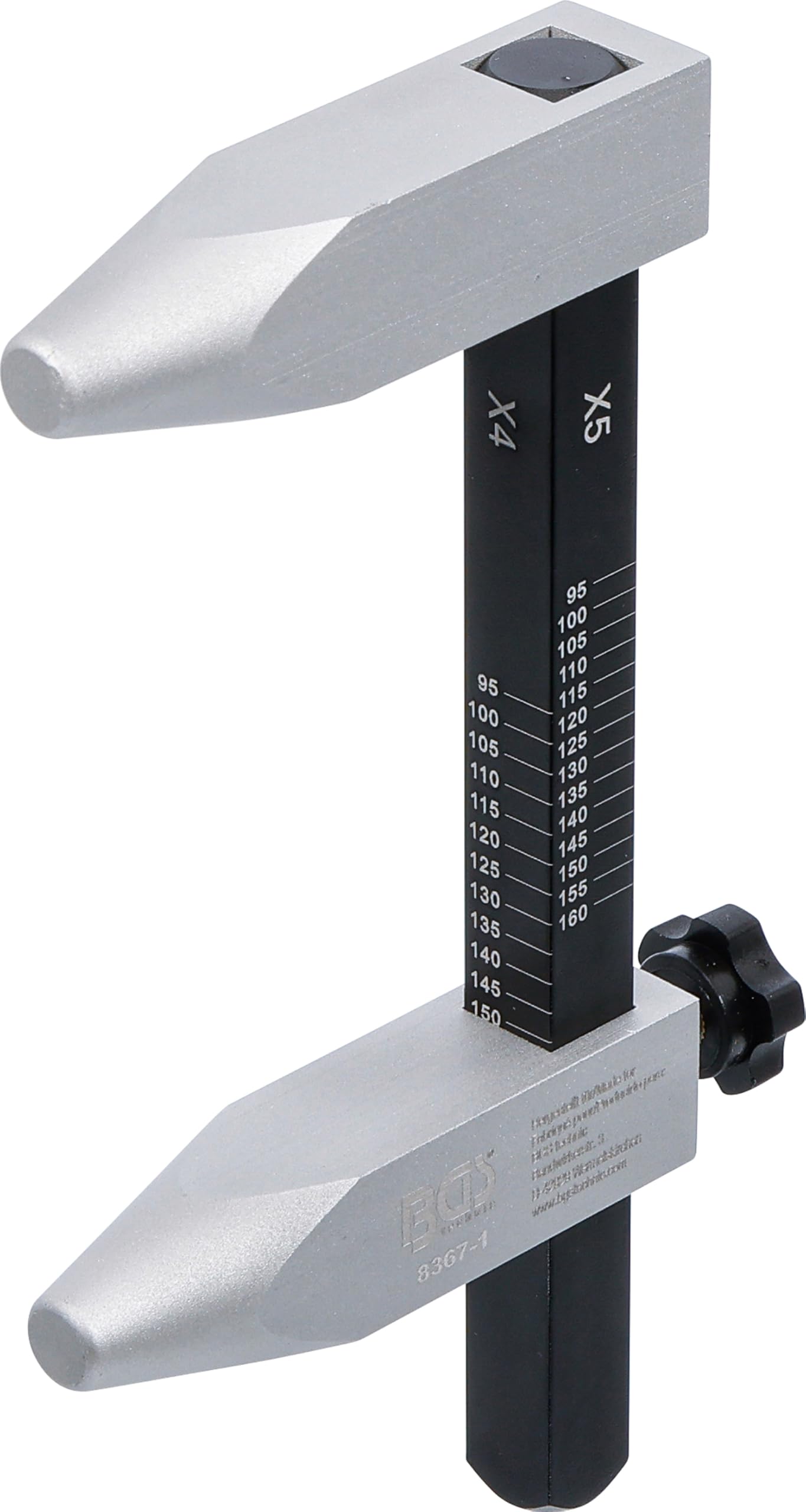 BGS 8367-1 | Lochkreis-Messschieber, Aluminium-Ausführung | Lochkreis-Messlehre | Lochkreismesser